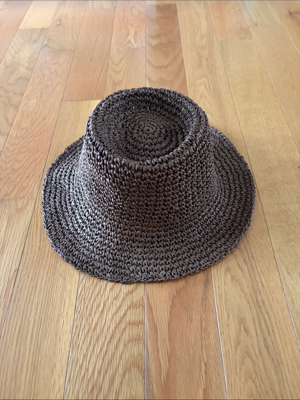 LOFT Brown Crocheted Bucket Hat
